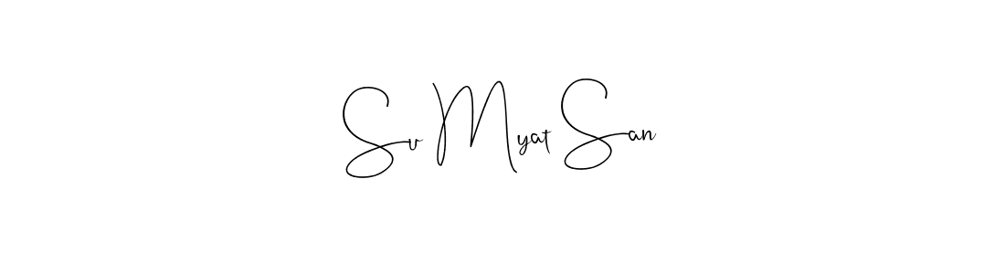 Su Myat San stylish signature style. Best Handwritten Sign (Andilay-7BmLP) for my name. Handwritten Signature Collection Ideas for my name Su Myat San. Su Myat San signature style 4 images and pictures png