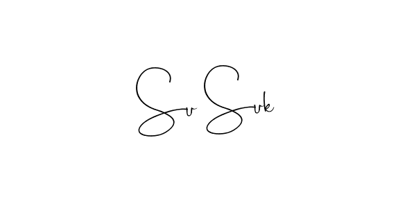 How to make Su Suk name signature. Use Andilay-7BmLP style for creating short signs online. This is the latest handwritten sign. Su Suk signature style 4 images and pictures png