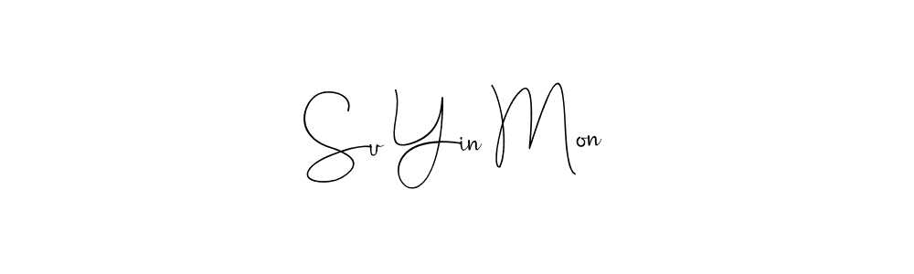 How to make Su Yin Mon name signature. Use Andilay-7BmLP style for creating short signs online. This is the latest handwritten sign. Su Yin Mon signature style 4 images and pictures png