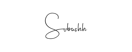 Transform the name Subashh into a signature masterpiece using Andilay-7BmLP font. Ideal for photographers, artists, and creators looking for watermarks. Subashh signature style 4 images and pictures png