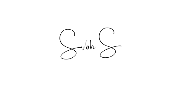 How to make Subh S signature? Andilay-7BmLP is a professional autograph style. Create handwritten signature for Subh S name. Subh S signature style 4 images and pictures png