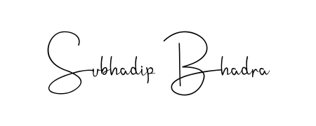 The Andilay-7BmLP handwriting style adds charm and authenticity to name Subhadip Bhadra. A wonderful choice for personal thank-you notes. Subhadip Bhadra signature style 4 images and pictures png