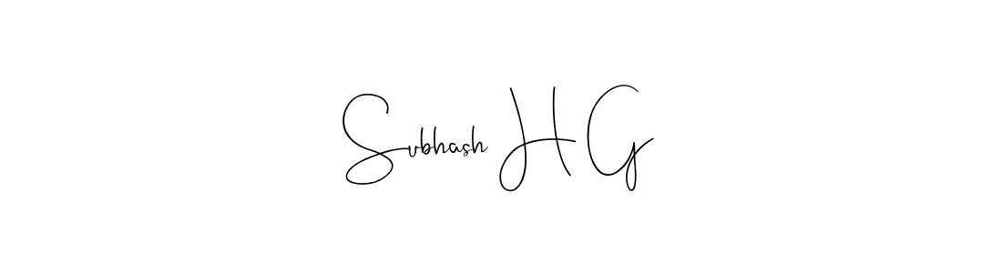 How to Draw Subhash H G signature style? Andilay-7BmLP is a latest design signature styles for name Subhash H G. Subhash H G signature style 4 images and pictures png