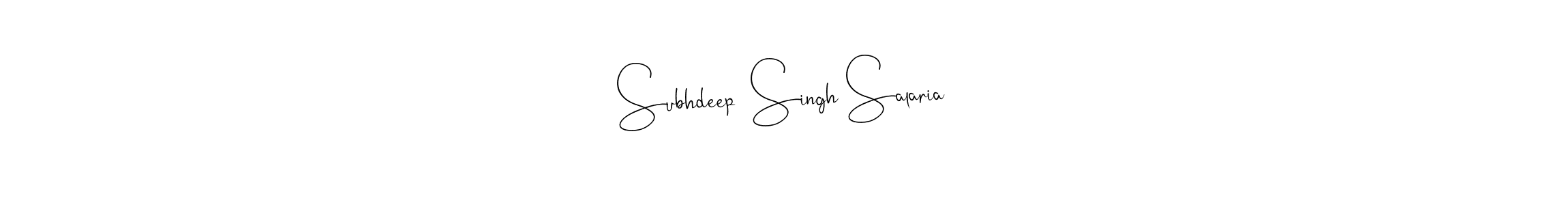 Also we have Subhdeep  Singh Salaria name is the best signature style. Create professional handwritten signature collection using Andilay-7BmLP autograph style. Subhdeep  Singh Salaria signature style 4 images and pictures png
