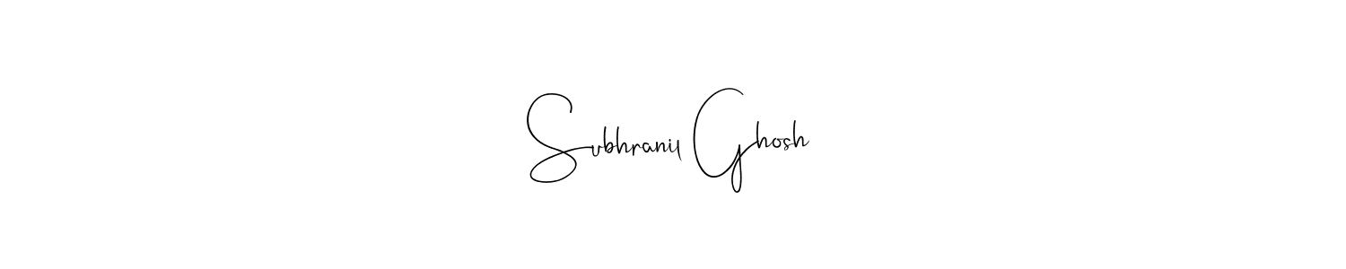 Make a beautiful signature design for name Subhranil Ghosh. With this signature (Andilay-7BmLP) style, you can create a handwritten signature for free. Subhranil Ghosh signature style 4 images and pictures png