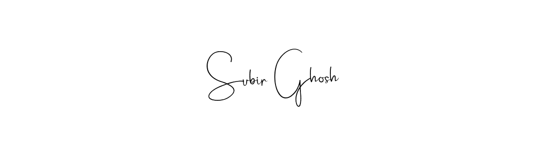 Also we have Subir Ghosh name is the best signature style. Create professional handwritten signature collection using Andilay-7BmLP autograph style. Subir Ghosh signature style 4 images and pictures png