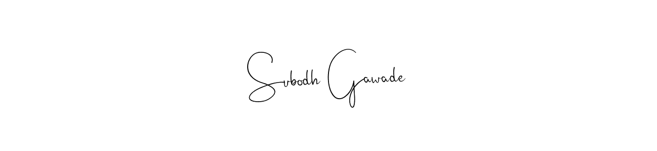Use a signature maker to create a handwritten signature online. With this signature software, you can design (Andilay-7BmLP) your own signature for name Subodh Gawade. Subodh Gawade signature style 4 images and pictures png
