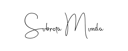 Designed for modern professionals: Subrota Munda name signature crafted with Andilay-7BmLP script. Ready for digital PDF workflows. Subrota Munda signature style 4 images and pictures png
