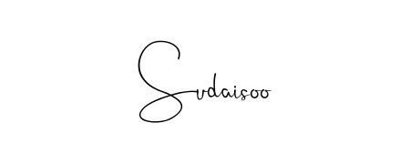 The Andilay-7BmLP typeface gives name Sudaisoo a refined look. Suitable for certificates, diplomas, and official verification. Sudaisoo signature style 4 images and pictures png