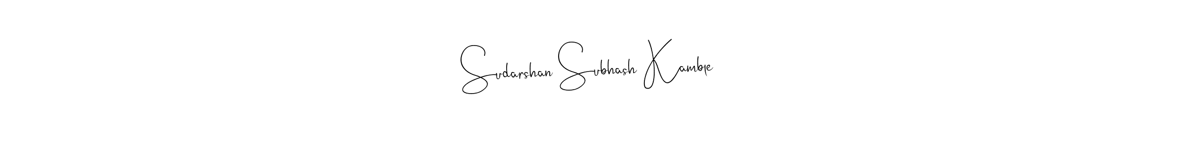 Design your own signature with our free online signature maker. With this signature software, you can create a handwritten (Andilay-7BmLP) signature for name Sudarshan Subhash Kamble. Sudarshan Subhash Kamble signature style 4 images and pictures png