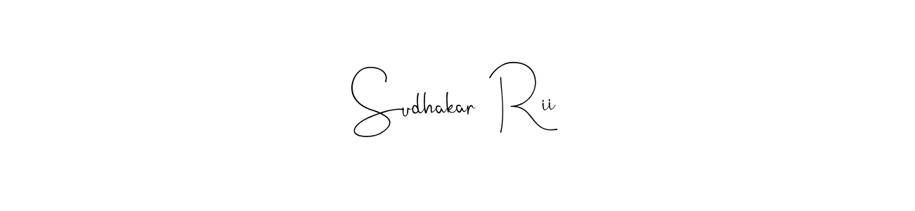 Use a signature maker to create a handwritten signature online. With this signature software, you can design (Andilay-7BmLP) your own signature for name Sudhakar  Rii. Sudhakar  Rii signature style 4 images and pictures png