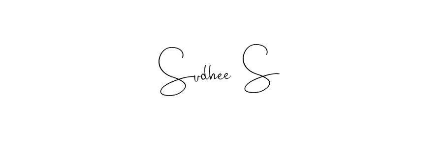 You should practise on your own different ways (Andilay-7BmLP) to write your name (Sudhee  S) in signature. don't let someone else do it for you. Sudhee  S signature style 4 images and pictures png