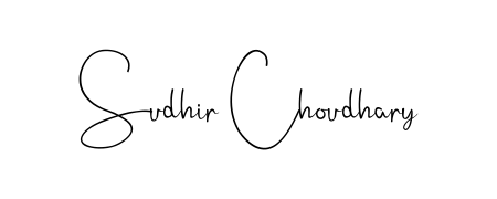 Explore multiple handwriting variations for Sudhir Choudhary including this stunning Andilay-7BmLP design. Free to use across all platforms. Sudhir Choudhary signature style 4 images and pictures png