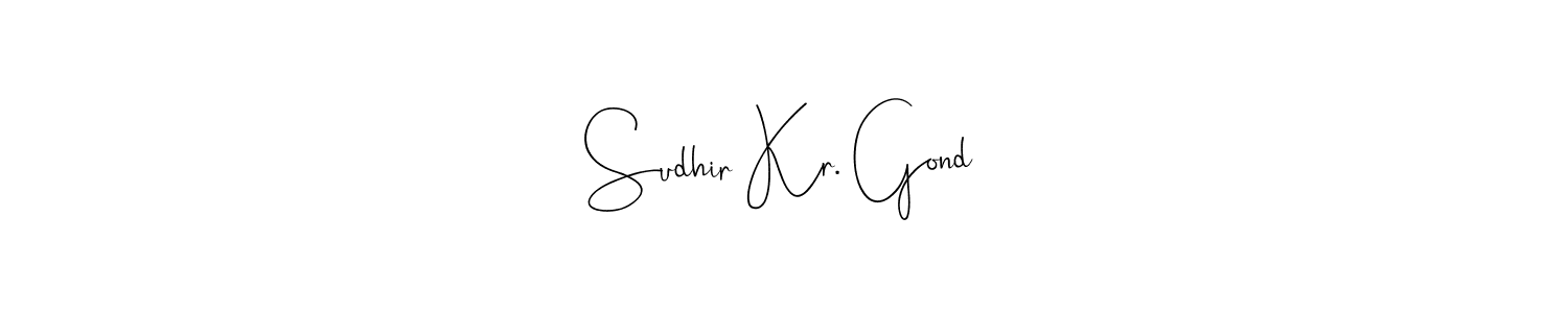 Similarly Andilay-7BmLP is the best handwritten signature design. Signature creator online .You can use it as an online autograph creator for name Sudhir Kr. Gond. Sudhir Kr. Gond signature style 4 images and pictures png
