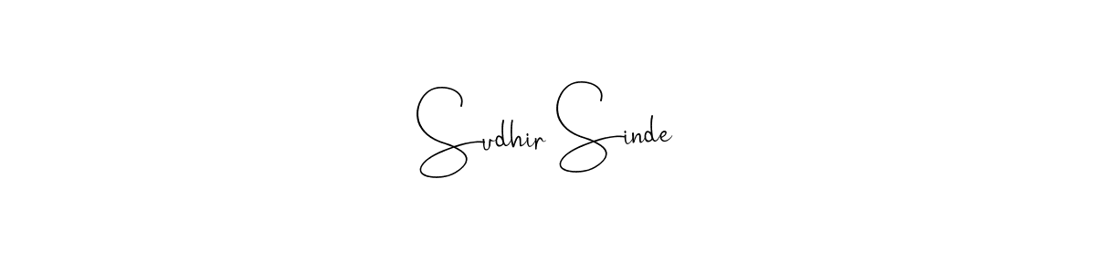 Also we have Sudhir Sinde name is the best signature style. Create professional handwritten signature collection using Andilay-7BmLP autograph style. Sudhir Sinde signature style 4 images and pictures png