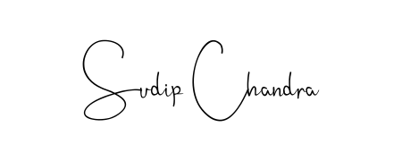 A stylish, flowing autograph style designed for name Sudip Chandra using Andilay-7BmLP typography. Perfect for digital creative projects. Sudip Chandra signature style 4 images and pictures png