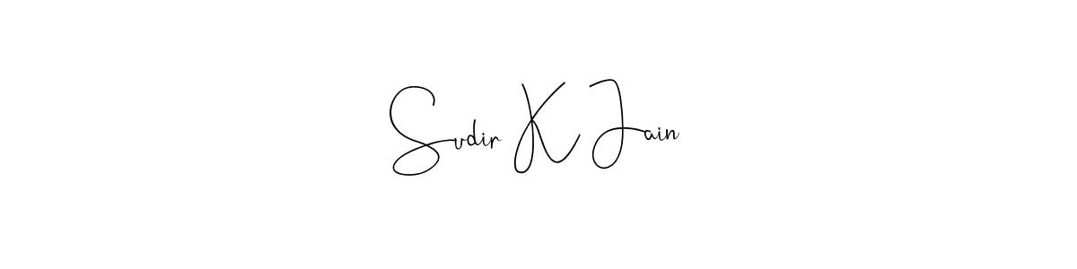 Make a beautiful signature design for name Sudir K Jain. Use this online signature maker to create a handwritten signature for free. Sudir K Jain signature style 4 images and pictures png