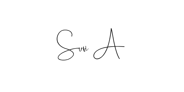 The best way (Andilay-7BmLP) to make a short signature is to pick only two or three words in your name. The name Sufi A include a total of six letters. For converting this name. Sufi A signature style 4 images and pictures png