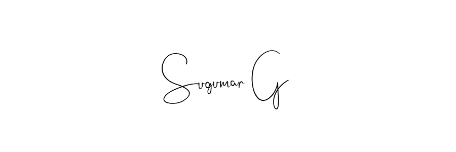 Also You can easily find your signature by using the search form. We will create Sugumar G name handwritten signature images for you free of cost using Andilay-7BmLP sign style. Sugumar G signature style 4 images and pictures png