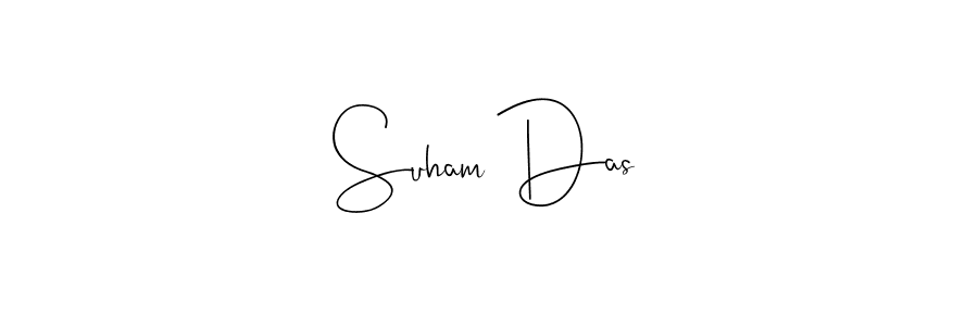 Create a beautiful signature design for name Suham Das. With this signature (Andilay-7BmLP) fonts, you can make a handwritten signature for free. Suham Das signature style 4 images and pictures png