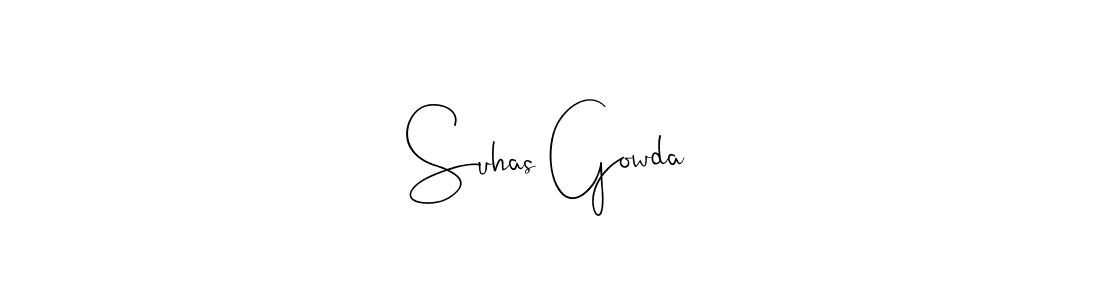 Design your own signature with our free online signature maker. With this signature software, you can create a handwritten (Andilay-7BmLP) signature for name Suhas Gowda. Suhas Gowda signature style 4 images and pictures png