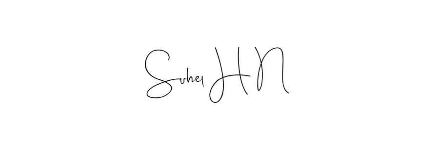 The best way (Andilay-7BmLP) to make a short signature is to pick only two or three words in your name. The name Suhel H N include a total of six letters. For converting this name. Suhel H N signature style 4 images and pictures png