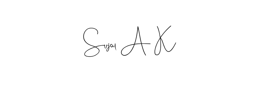 Make a short Sujal A K signature style. Manage your documents anywhere anytime using Andilay-7BmLP. Create and add eSignatures, submit forms, share and send files easily. Sujal A K signature style 4 images and pictures png