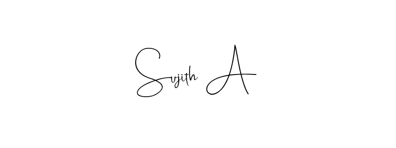 Make a beautiful signature design for name Sujith A. Use this online signature maker to create a handwritten signature for free. Sujith A signature style 4 images and pictures png