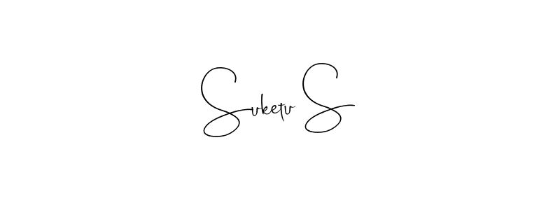 How to make Suketu S signature? Andilay-7BmLP is a professional autograph style. Create handwritten signature for Suketu S name. Suketu S signature style 4 images and pictures png