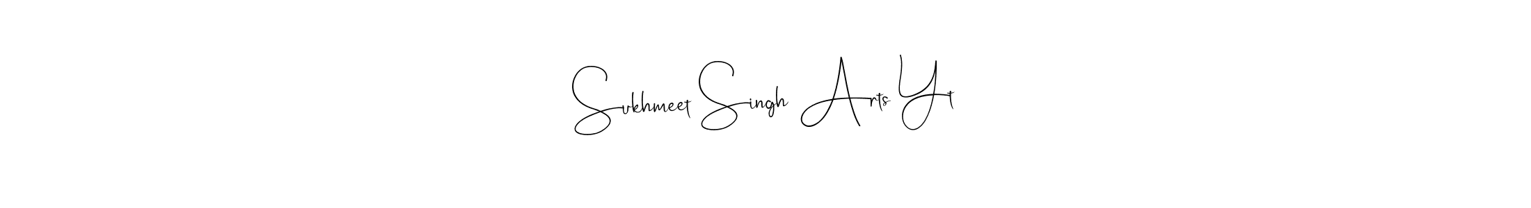 Also You can easily find your signature by using the search form. We will create Sukhmeet Singh Arts Yt name handwritten signature images for you free of cost using Andilay-7BmLP sign style. Sukhmeet Singh Arts Yt signature style 4 images and pictures png
