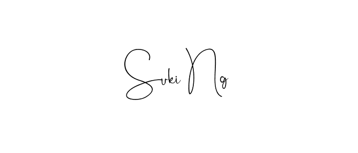 Make a beautiful signature design for name Suki Ng. With this signature (Andilay-7BmLP) style, you can create a handwritten signature for free. Suki Ng signature style 4 images and pictures png