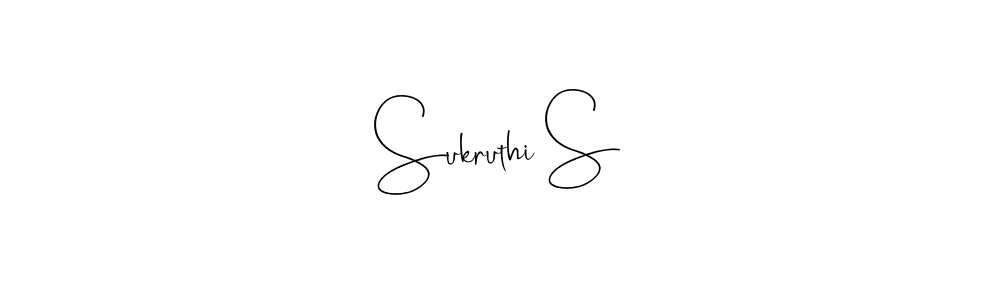 You should practise on your own different ways (Andilay-7BmLP) to write your name (Sukruthi S) in signature. don't let someone else do it for you. Sukruthi S signature style 4 images and pictures png