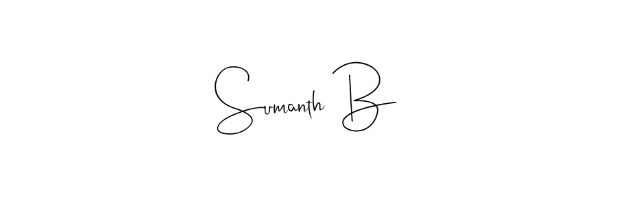 Once you've used our free online signature maker to create your best signature Andilay-7BmLP style, it's time to enjoy all of the benefits that Sumanth B name signing documents. Sumanth B signature style 4 images and pictures png