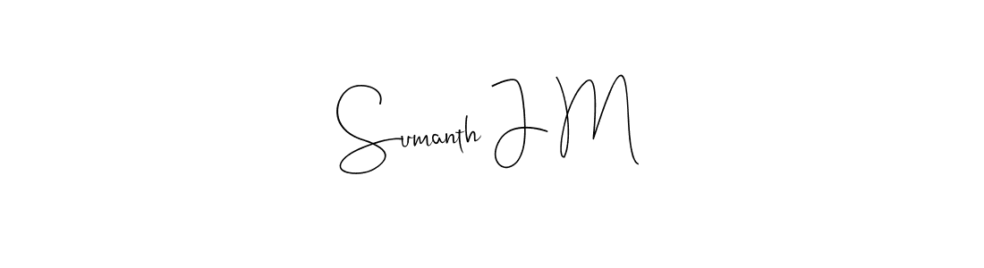 How to make Sumanth J M signature? Andilay-7BmLP is a professional autograph style. Create handwritten signature for Sumanth J M name. Sumanth J M signature style 4 images and pictures png