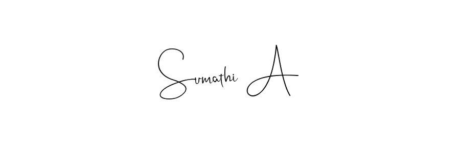 Create a beautiful signature design for name Sumathi A. With this signature (Andilay-7BmLP) fonts, you can make a handwritten signature for free. Sumathi A signature style 4 images and pictures png