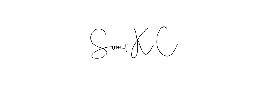 if you are searching for the best signature style for your name Sumit K C. so please give up your signature search. here we have designed multiple signature styles  using Andilay-7BmLP. Sumit K C signature style 4 images and pictures png