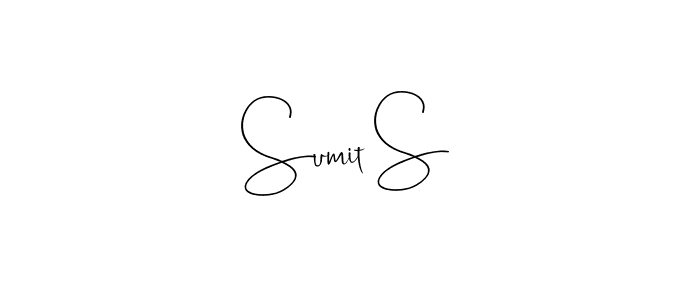 How to make Sumit S name signature. Use Andilay-7BmLP style for creating short signs online. This is the latest handwritten sign. Sumit S signature style 4 images and pictures png