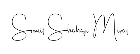 The Andilay-7BmLP font gives name Sumit Shahaji Misal a signature that looks effortless yet distinguished. Download high-res PNG instantly. Sumit Shahaji Misal signature style 4 images and pictures png