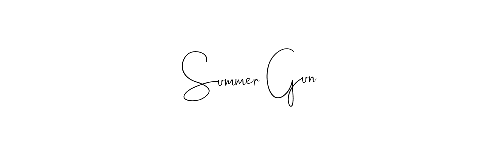 How to make Summer Gun signature? Andilay-7BmLP is a professional autograph style. Create handwritten signature for Summer Gun name. Summer Gun signature style 4 images and pictures png