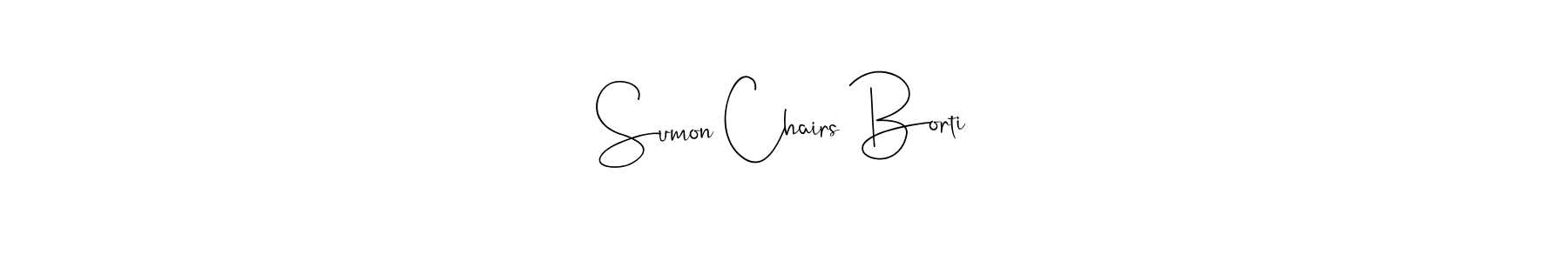 You should practise on your own different ways (Andilay-7BmLP) to write your name (Sumon Chairs Borti) in signature. don't let someone else do it for you. Sumon Chairs Borti signature style 4 images and pictures png