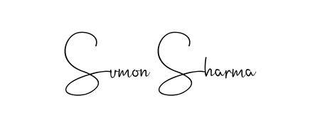 A modern signature idea for name Sumon Sharma using Andilay-7BmLP font. Clean strokes and elegant curves make it stand out instantly. Sumon Sharma signature style 4 images and pictures png
