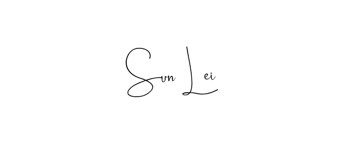 Also we have Sun Lei name is the best signature style. Create professional handwritten signature collection using Andilay-7BmLP autograph style. Sun Lei signature style 4 images and pictures png