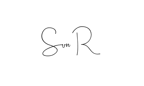 Also You can easily find your signature by using the search form. We will create Sun R name handwritten signature images for you free of cost using Andilay-7BmLP sign style. Sun R signature style 4 images and pictures png