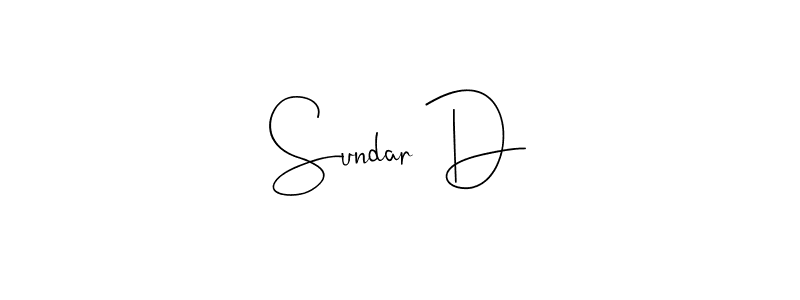 Also You can easily find your signature by using the search form. We will create Sundar D name handwritten signature images for you free of cost using Andilay-7BmLP sign style. Sundar D signature style 4 images and pictures png