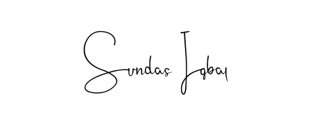 Achieve flawless digital penmanship with Sundas Iqbal name in Andilay-7BmLP font. The perfect tool for creating online signatures. Sundas Iqbal signature style 4 images and pictures png