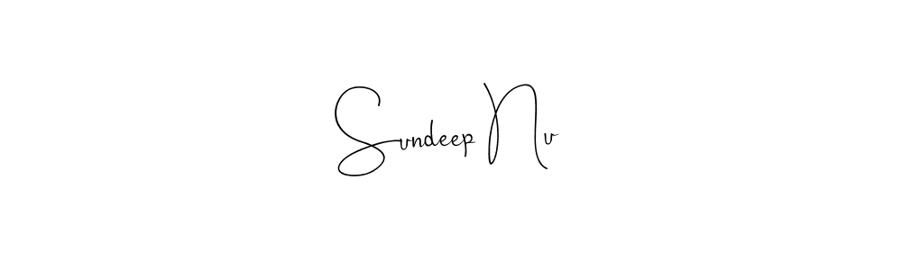 Sundeep Nu stylish signature style. Best Handwritten Sign (Andilay-7BmLP) for my name. Handwritten Signature Collection Ideas for my name Sundeep Nu. Sundeep Nu signature style 4 images and pictures png