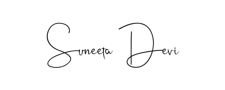 The best way (Andilay-7BmLP) to make a short signature is to pick only two or three words in your name. For converting this name Suneeta Devi. Suneeta Devi signature style 4 images and pictures png