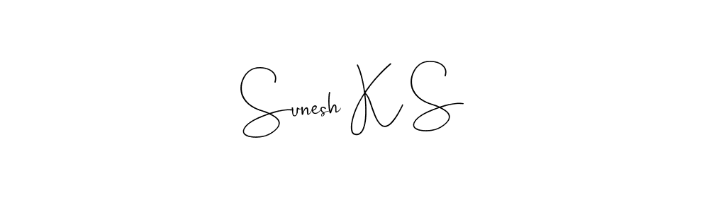How to make Sunesh K S signature? Andilay-7BmLP is a professional autograph style. Create handwritten signature for Sunesh K S name. Sunesh K S signature style 4 images and pictures png