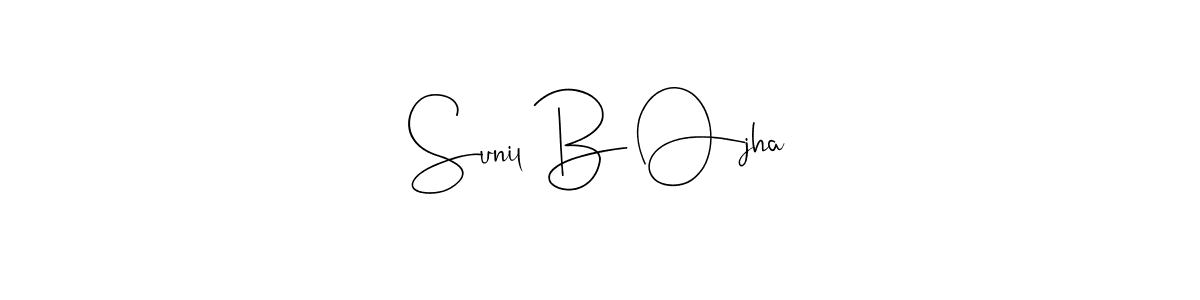 Also You can easily find your signature by using the search form. We will create Sunil B Ojha name handwritten signature images for you free of cost using Andilay-7BmLP sign style. Sunil B Ojha signature style 4 images and pictures png