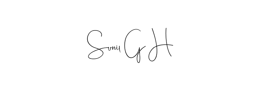You should practise on your own different ways (Andilay-7BmLP) to write your name (Sunil G H) in signature. don't let someone else do it for you. Sunil G H signature style 4 images and pictures png